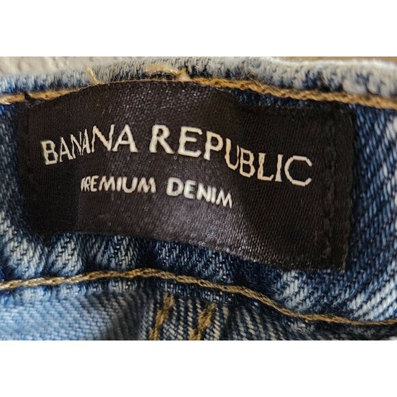 Banana Republic Woman Size 12 High Waist Barrel Fit Jeans NWT Medium Wash Modern - Picture 4 of 6